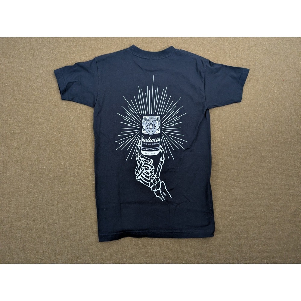 BUDWEISER King of Beers PROMO T-Shirt MEN'S Small Black Made in USA